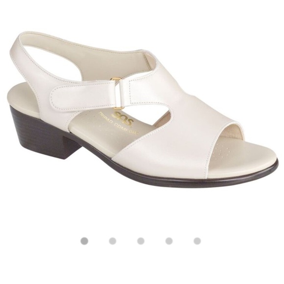 SAS Suntimer Heel Strap Sandal Pearl Bone Size 11 - Picture 1 of 14